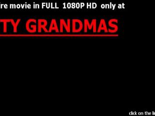 Busty fat grandma enjoys hard adult film